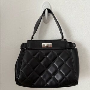 Black Quilted Mini Handbag